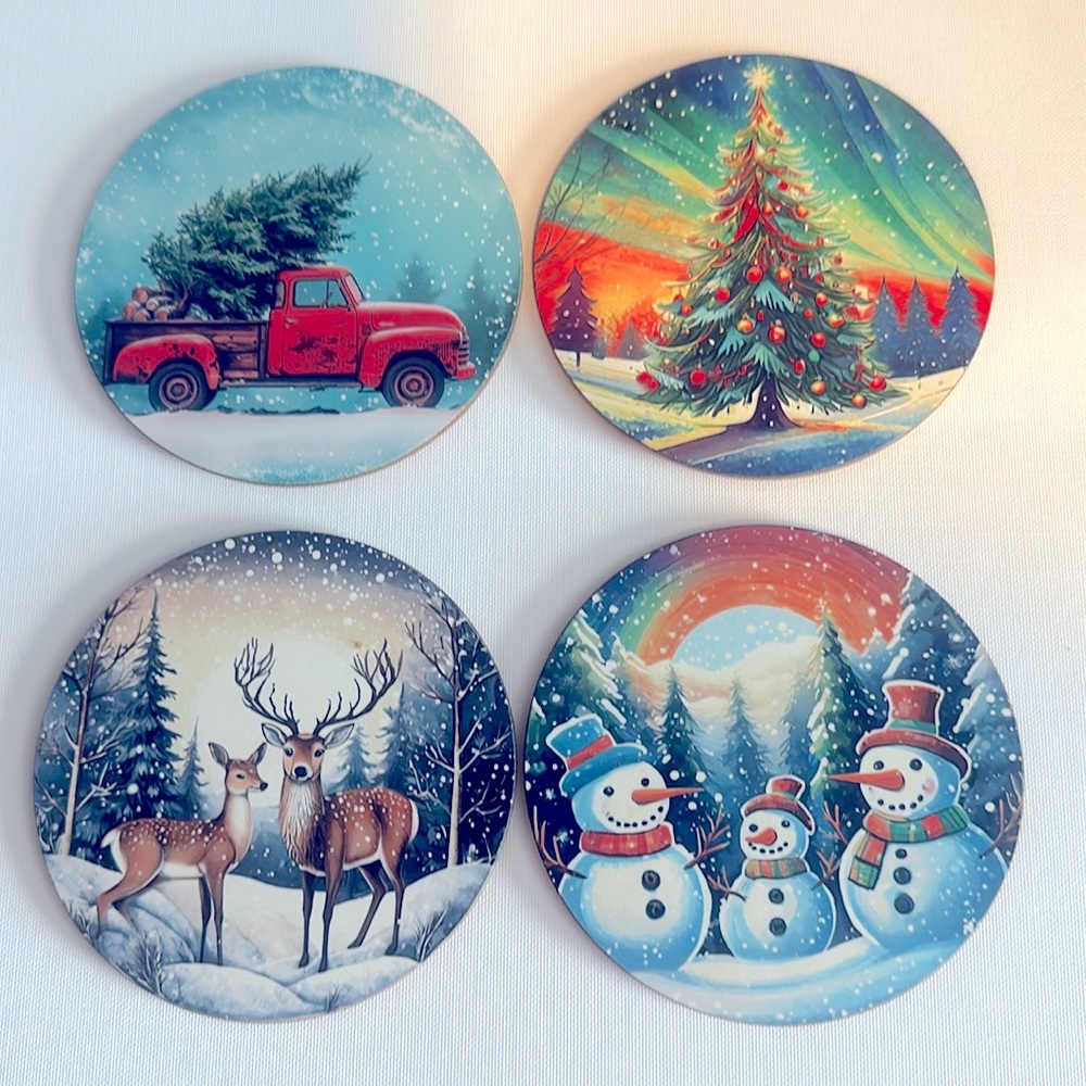 Christmas Coasters set of 4